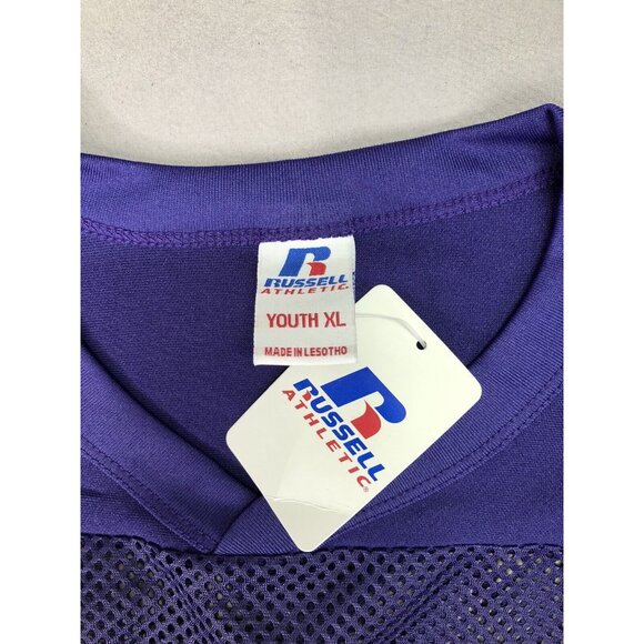 RUSSELL ATHLETICS TRAINING JERSEY PURPLE YOUTH SIZE XL NWT - Picture 3 of 4